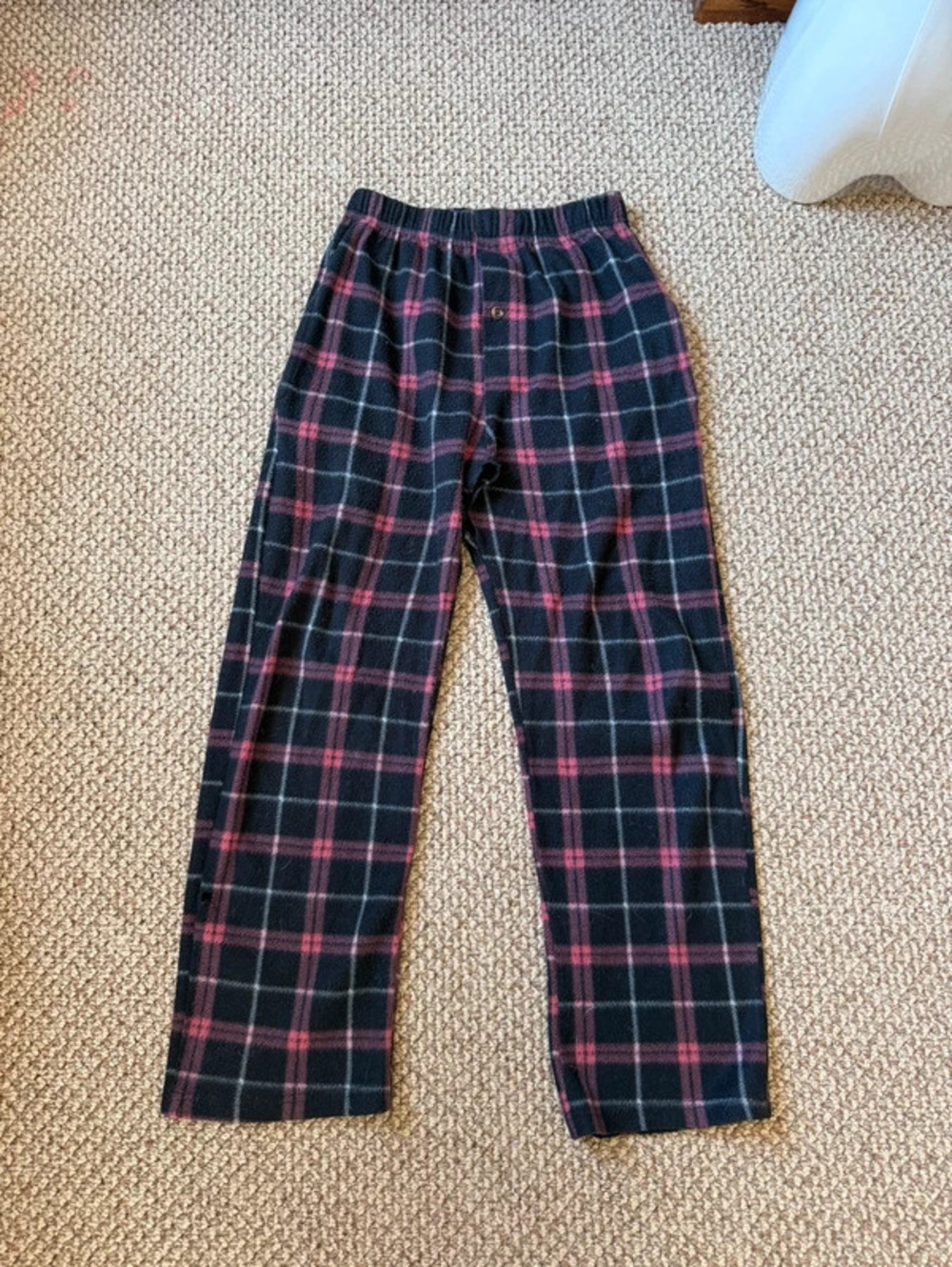 London Polo black and red plaid flannel pants